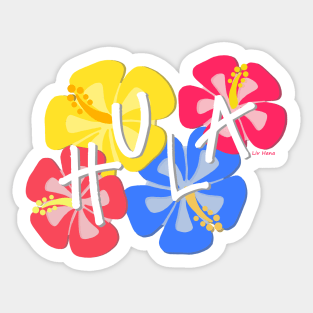 Hula Flowers Sticker